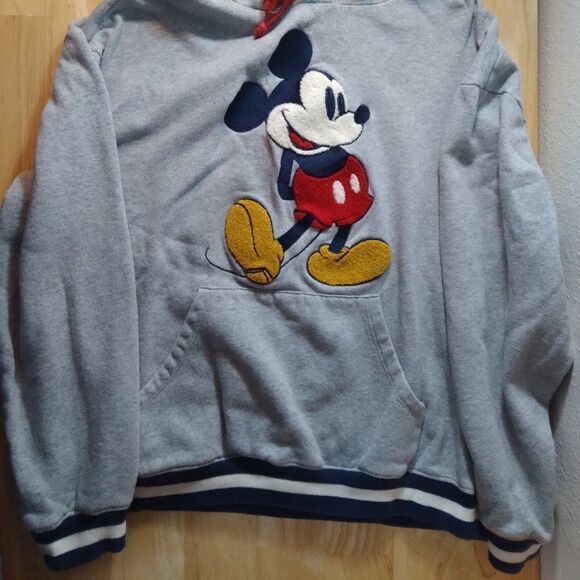 Disneyland Mickey Mouse Chenille Embroidered Hoodie Sweatshirt - Picture 3 of 9